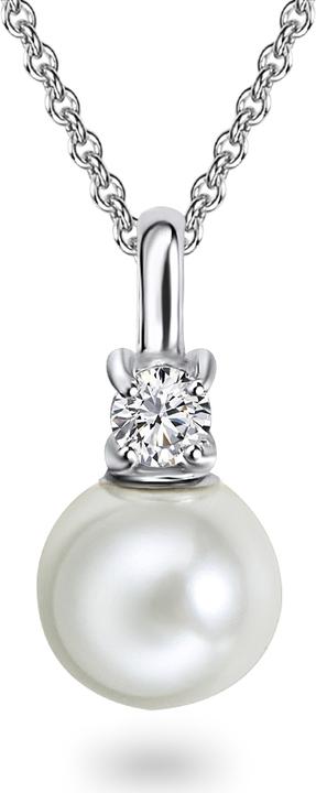 Produktbild Rafaela Donata Damen Sterling Silber Zirkonia Perle (synth.) silber 42,0 cm Basiskette + 5,0 cm Verlängerung - 754 (Sterling Silber, 42 - 47 cm)
