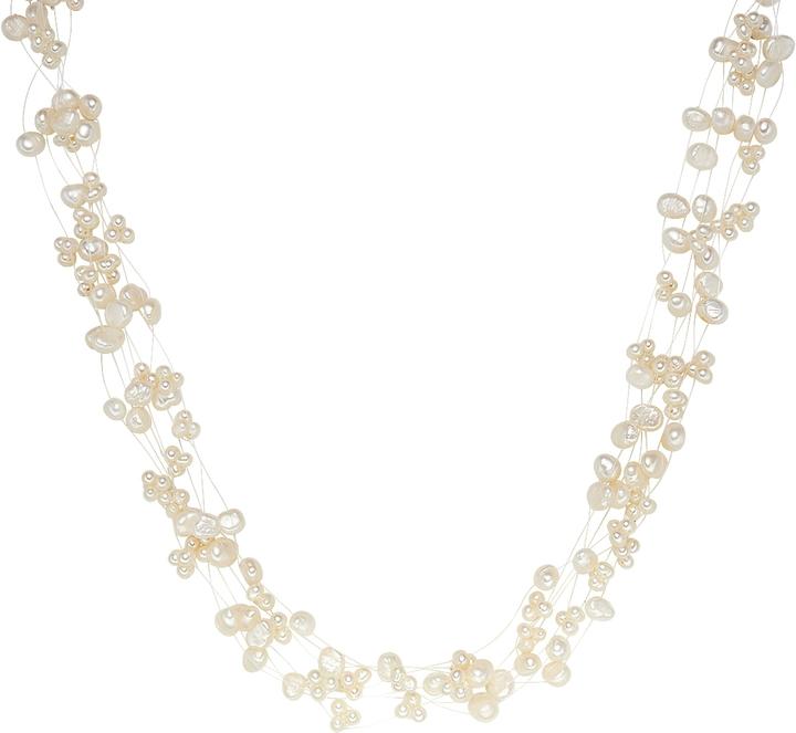 Produktbild Valero Pearls Damen Sterling Silber Süsswasser-Zuchtperle silber 43,0 cm Basiskette + 5,0 cm Verlängerung - 3078 (Sterling Silber, 43 - 48 cm)