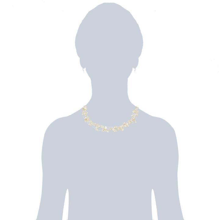 Produktbild Valero Pearls Damen Sterling Silber Süsswasser-Zuchtperle silber 43,0 cm Basiskette + 5,0 cm Verlängerung - 3078 (Sterling Silber, 43 - 48 cm)
