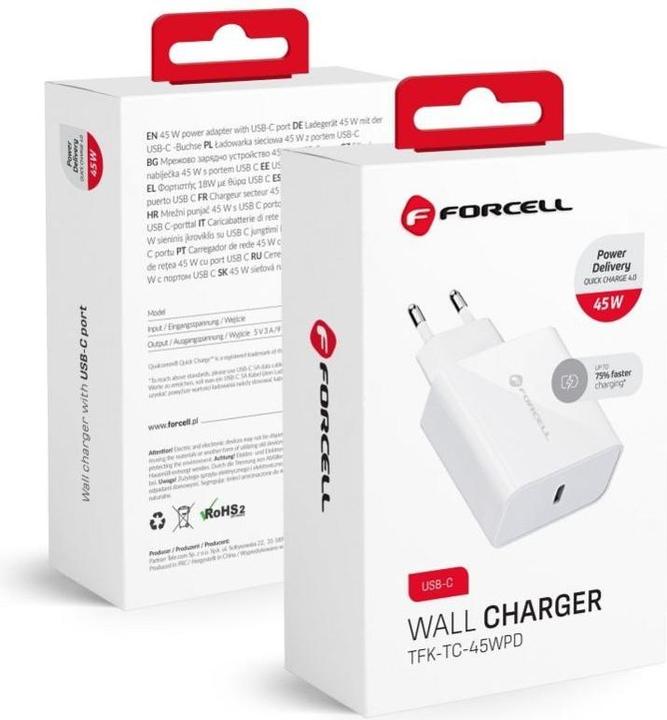 Forcell Įkroviklis TFK-TC-45WPD 1x USB-C 3 A (45 W)