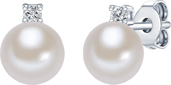 Actual product image Valero Pearls Ladies Sterling Silver Zirconia Freshwater Cultured Pearl Silver - 3262 (Sterling Silver)
