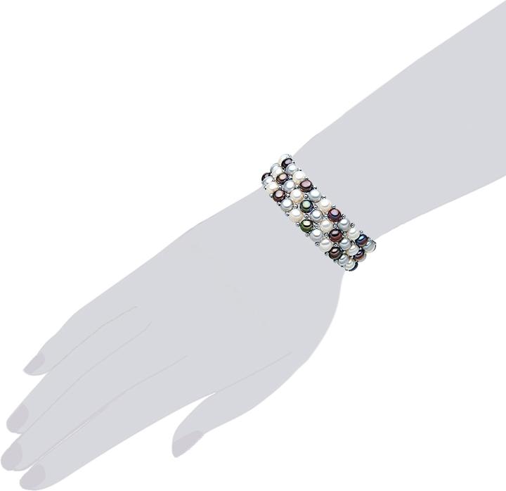 Immagine prodotto Valero Pearls Donna ottone perla d'acqua dolce coltivata argento 19,0 cm - 3726 (19 cm, Ottone)