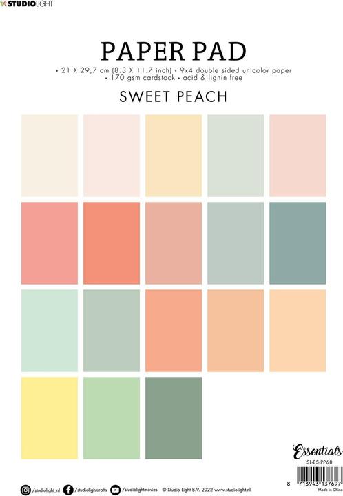 Actual product image art by marlene Paper Pad "Sweet Peach" 36 Sheets Essentials (18 g/m², 36 x)