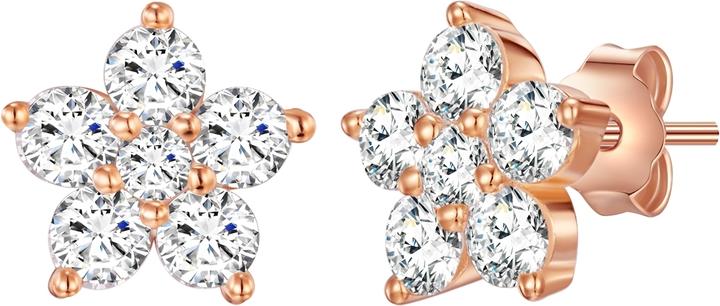 Produktbild Rafaela Donata Damen Blume Sterling Silber Zirkonia roségold - 4076 (Sterling Silber)