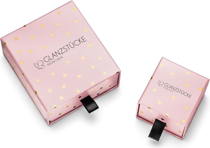 Immagine prodotto Glanzstücke München Cuore da donna in argento rosa, lunghezza base 17,0 cm + estensione 3,0 cm - 6808 (17 cm, Argento)