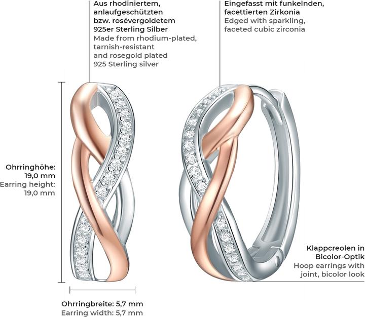 Image du produit Rafaela Donata Femme argent sterling zirconium argent/or rose - 9814 (Argent Sterling)