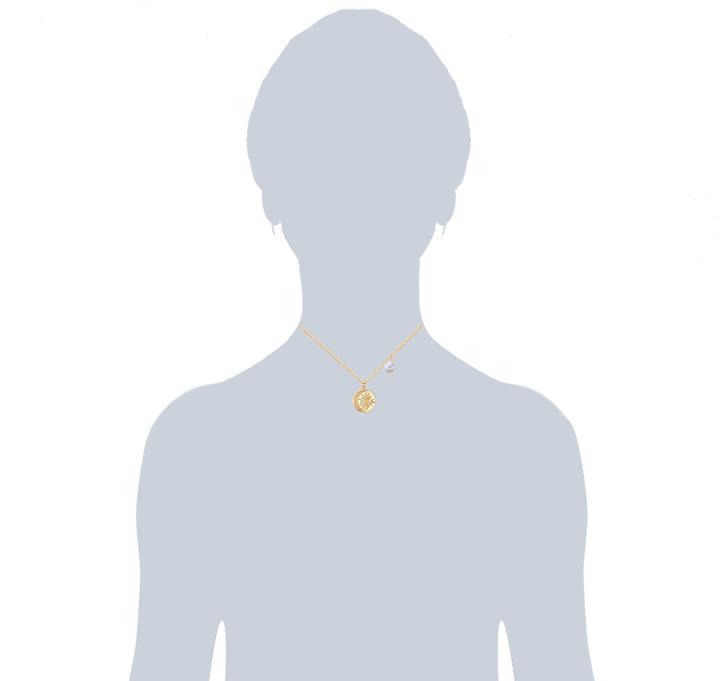 Immagine prodotto Valero Pearls Donna Acciaio inossidabile Preciosa Perla d'acqua dolce coltivata Oro giallo 40,0 cm Catena base + (Acciaio inossidabile, 40 - 45 cm)