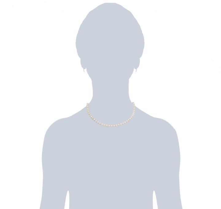 Immagine prodotto Valero Pearls Perle d'acqua dolce da donna in raso blu scuro 45,0 cm - 24385 (Saziare, 45 cm)