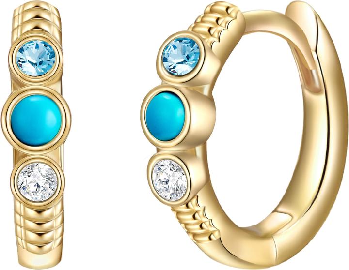 Produktbild Glanzstücke München Damen Sterling Silber Türkis (rekonstruiert) gelbgold - 26791 (Sterling Silber)