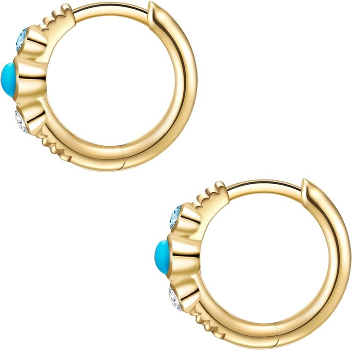 Produktbild Glanzstücke München Damen Sterling Silber Türkis (rekonstruiert) gelbgold - 26791 (Sterling Silber)