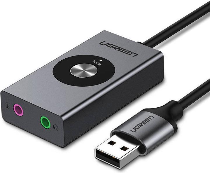 Actual product image Ugreen External USB audio 7.1 card 1m (silver)