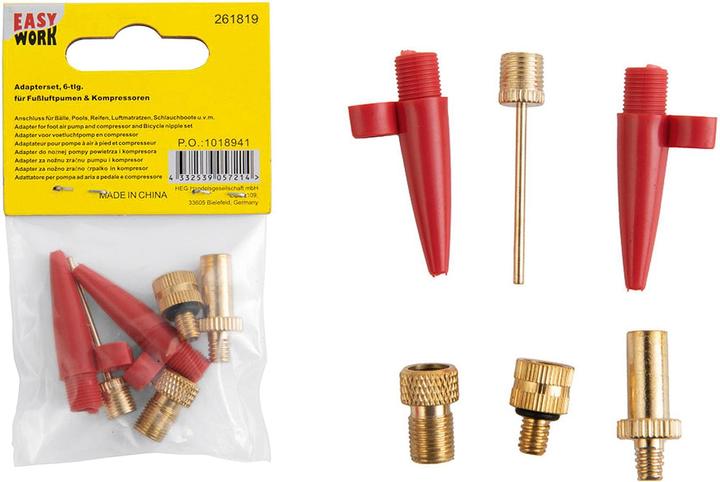 Actual product image Easy Work Adapter set for foot air pumps