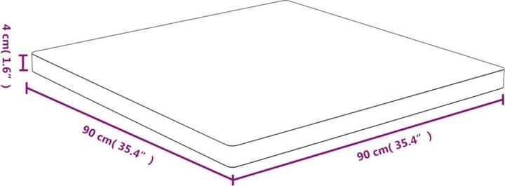 Actual product image VidaXL Douglas (90 x 90 x 4 cm)