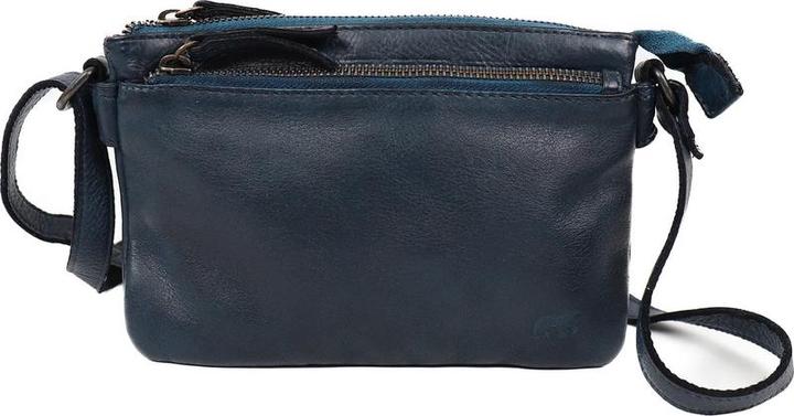 Actual product image Bear Rock Bear Design Maithe Leather Shoulder Bag - Dark Blue