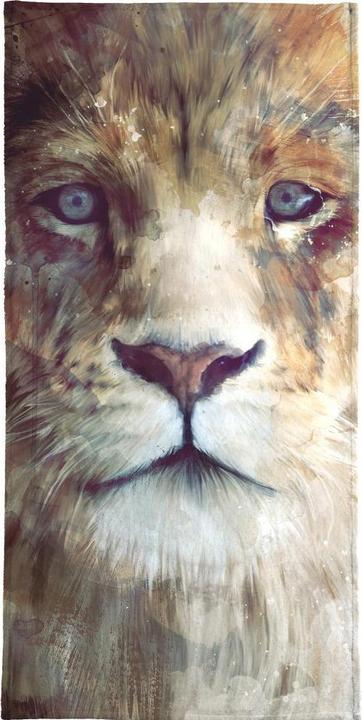 Juniqe Illustration de tête de tion (90 x 180 cm)