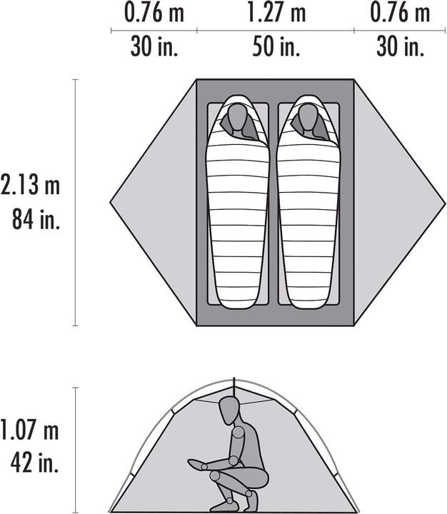 Image du produit Msr Accès 2 (Tente igloo, 1.86 kg, 2 personnes)