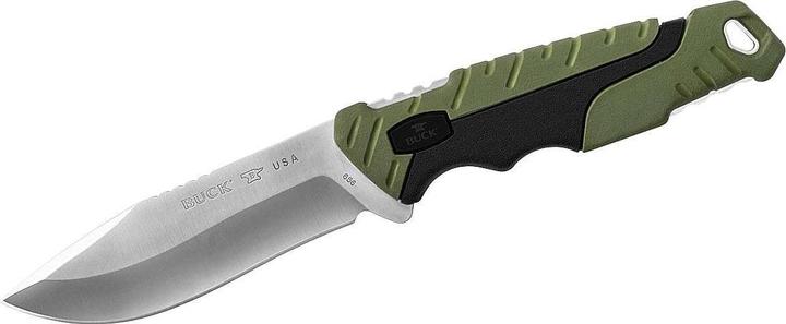 Buck Gürtelmesser 656 PURSUIT, Stahl AISI 420HC, Full Tang, GFK-Nylon-/Versaflexgriff, schwarz-grün (12.50 cm)