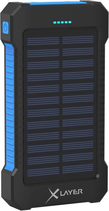 Immagine prodotto Xlayer Powerbank PLUS Solar Black/Blue 8000mAh (8000 mAh, 5 W, 29.60 Wh)