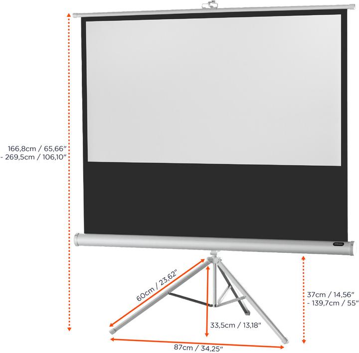 Actual product image Celexon Economy tripod screen - Projection screen with tripod - 153 cm (60") (60", 16:9)