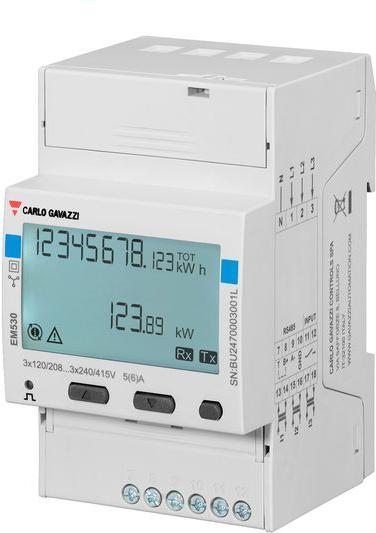 Actual product image Carlo Gavazzi 3-phase mains analysers 120... 415V IP40 6 A EM530