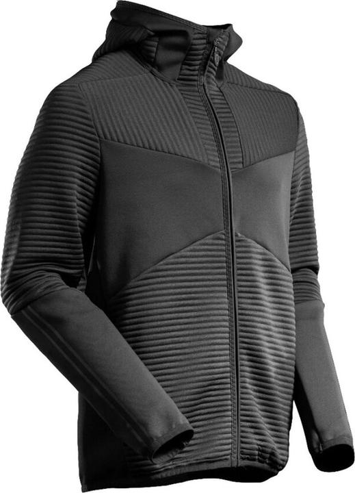 Mascot Kapuzen-Fleecepullover m. RV schwarz, Gr.M