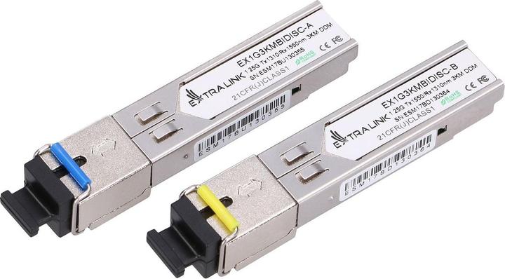 Immagine prodotto Extralink SFP | Modulo SFP WDM |, 1310/1550nm, modalità singola,, SC, DOM, coppia