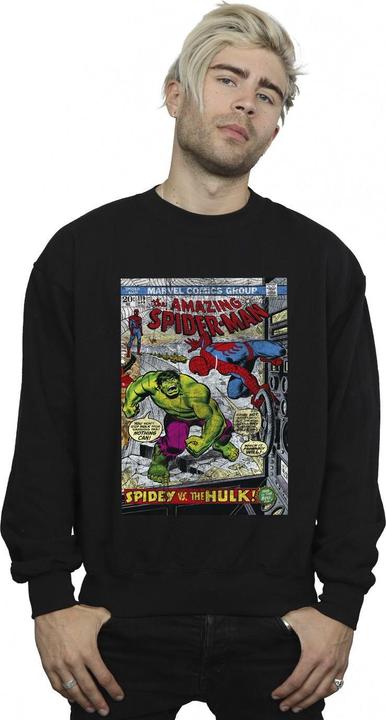 Actual product image Mens Spider-Man VS Hulk Cover Sweatshirt (L)