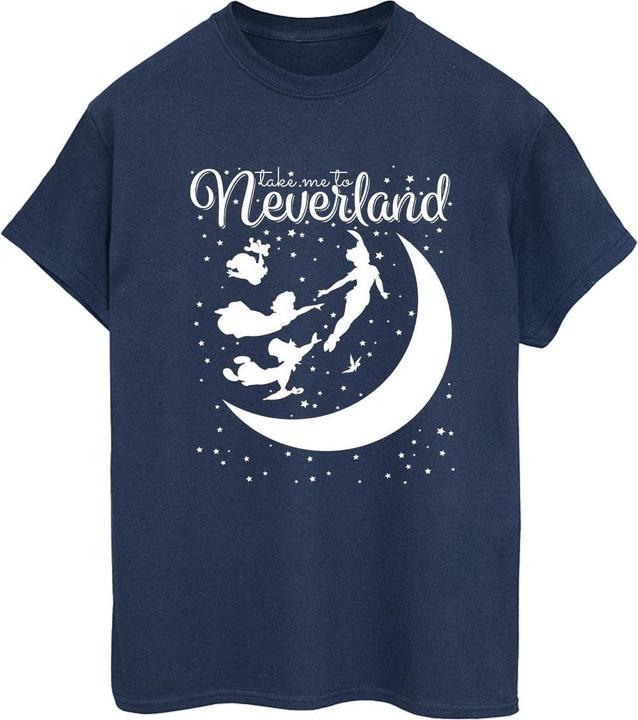 Actual product image Disney Womens/Ladies Peter Pan Take Me To Neverland Cotton Boyfriend T-Shirt (XL)