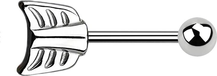 Image du produit Star Piercing Micro Barbell argent avec boule et flèche (sans laiton, Acier chirurgical 316L)
