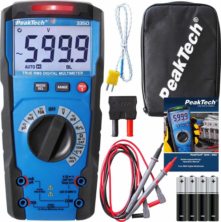 Actual product image Peaktech P 3350 True RMS digital multimeter (CAT III 600V)
