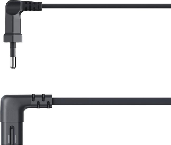 Produktbild Hama Netzkabel, beidseitig gewinkelt, Euro-Stecker, Doppelnut/C7, 5 m, Schwarz (5 m)