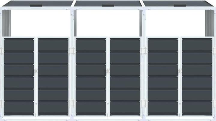 Image du produit VidaXL Abri à poubelles pour 3 tonnes Anthracite 216x81x115 cm Acier