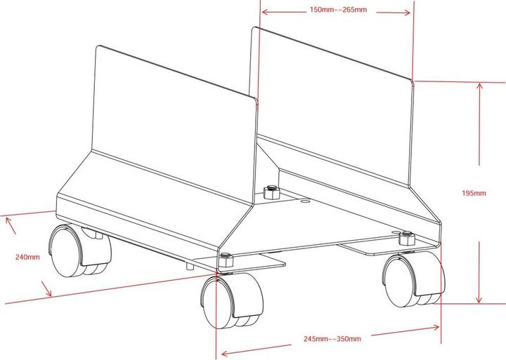 Actual product image Techly System cabinet mount - Black