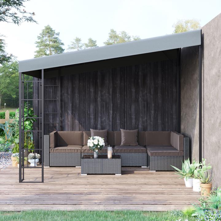 Image du produit Outsunny Pergola avec toit en pente (398 cm, 298 cm)