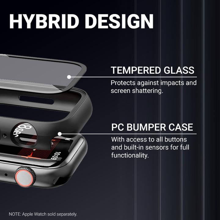 Image du produit Crong Boîtier de montre hybride - Apple Watch 40 mm boîtier en verre (transparent)