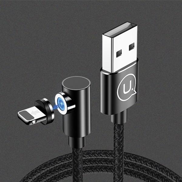 Produktbild Usams USB USB-A - lightning cable 1 m black (63288) (1 m, USB 3.0)