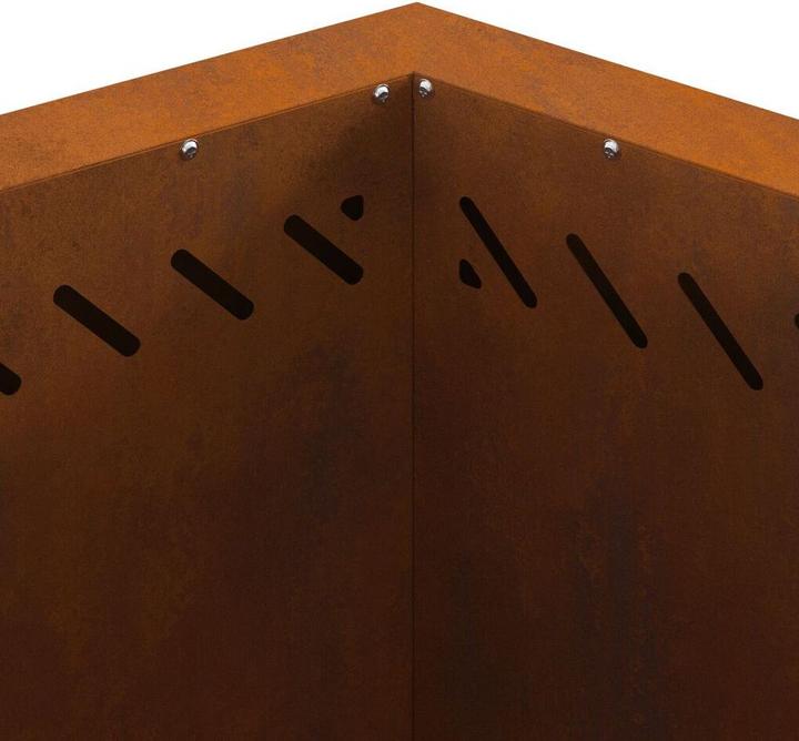 Image du produit VidaXL Foyer à faible émission de fumée Hexagonal 58x58x51 cm Acier résistant aux intempéries (58 cm)