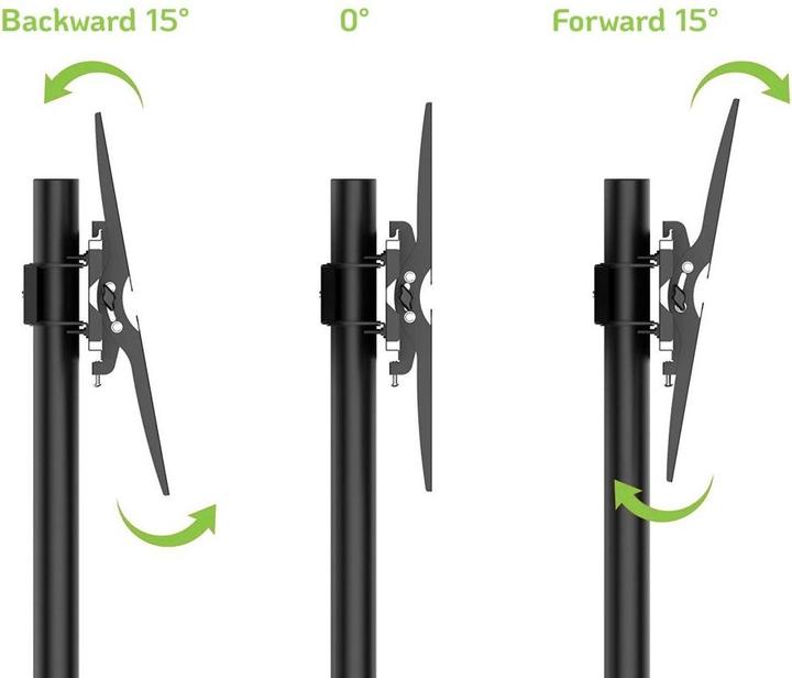 Image du produit Techly ICA-TR6 Chariot TV 76,2 cm (30") 165,1 cm (65") Inclinable (65", 60 kg)