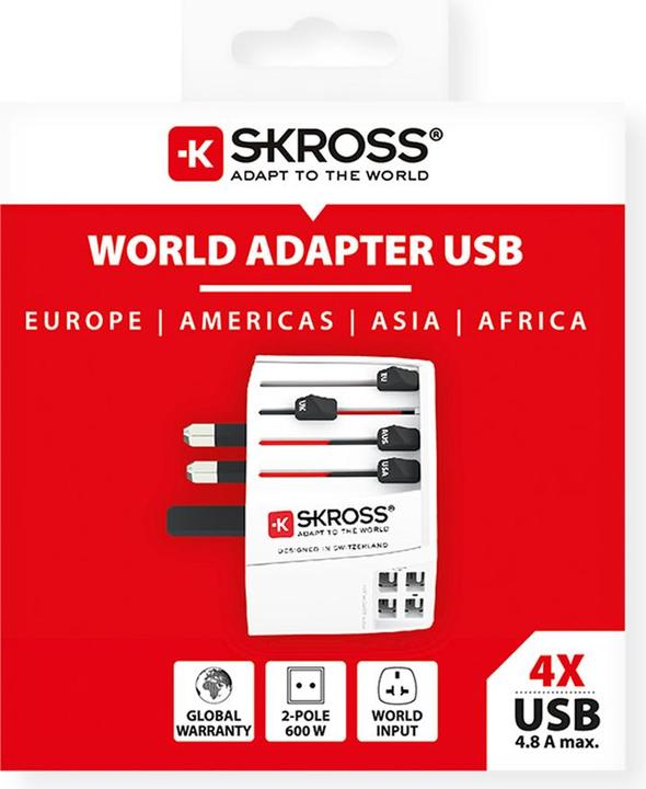 Actual product image Skross Travel adapter MUV USB