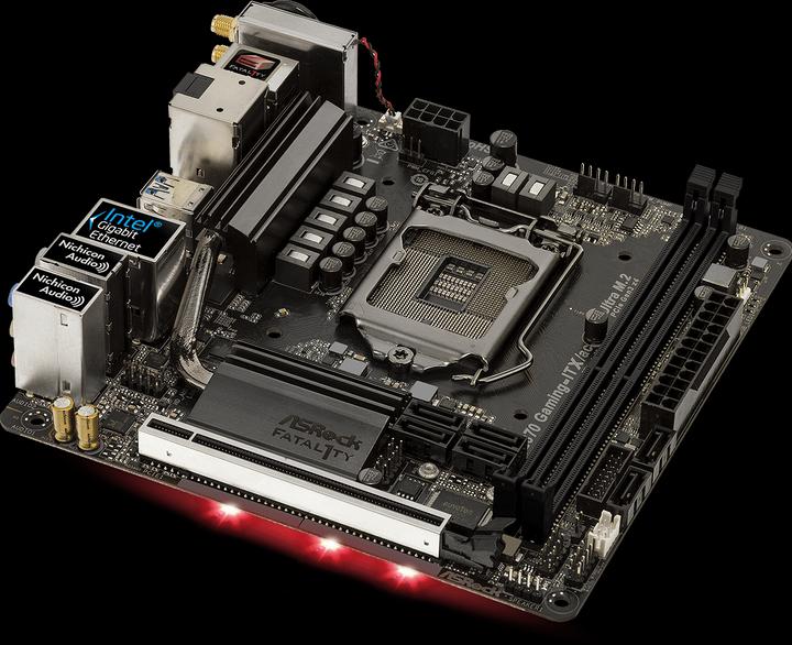 Produktbild AsRock Fatal1ty Z370 Gaming-ITX/ac (LGA 1151, Intel Z370, Mini-ITX)