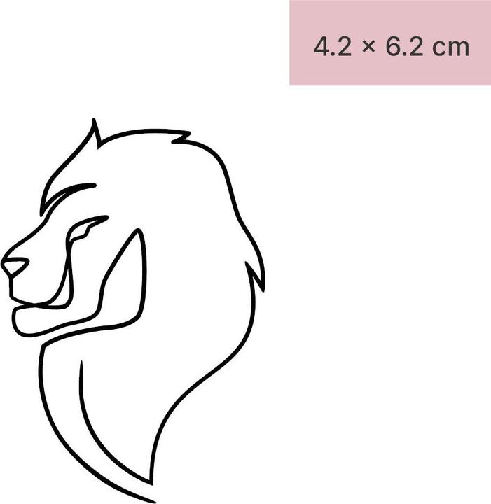 Image du produit minink Tatouage temporaire - Lion stylisé