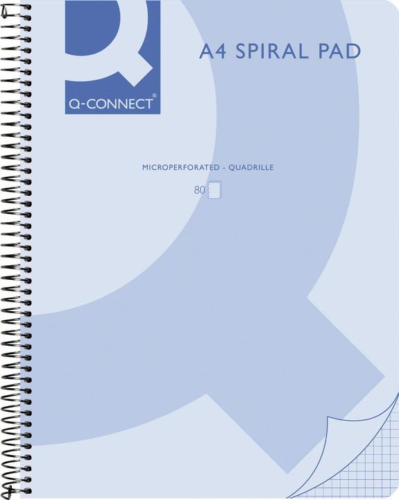 Actual product image Q-Connect Spiral magazine (A4, Checked, Hardcover)