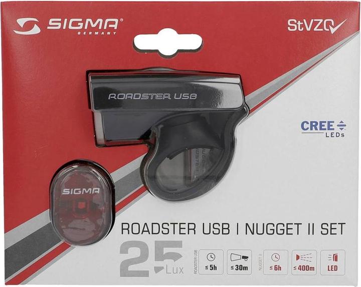 Immagine prodotto Sigma Sport Set di illuminazione Roadster USB/Nugget II