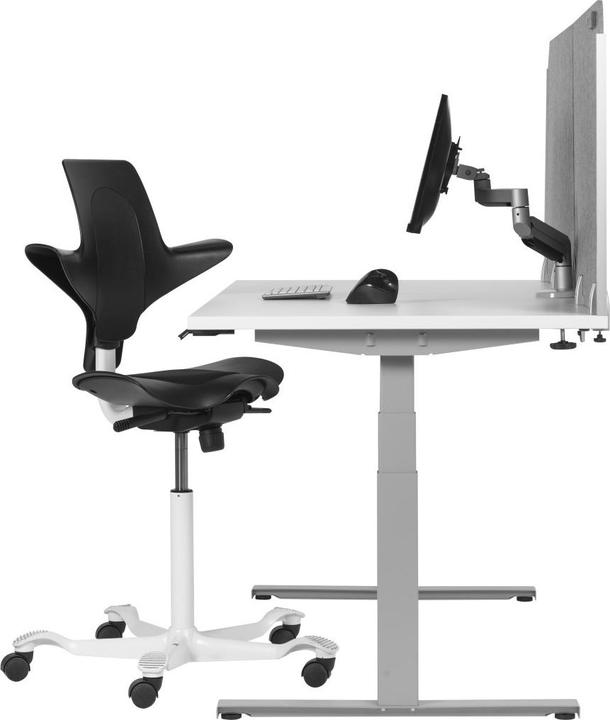 Actual product image Bakker Elkhuizen Bakker table partition round o.acrylic window grey backside