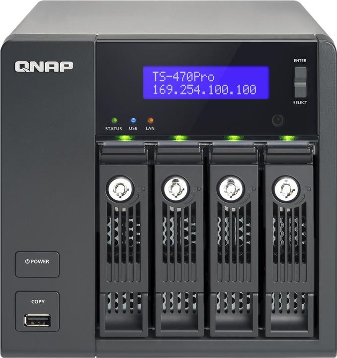 QNAP TS-470 Pro - 24TB (4x6TB WD Red) (SP3, 3.20 GHz, 48 -Core)