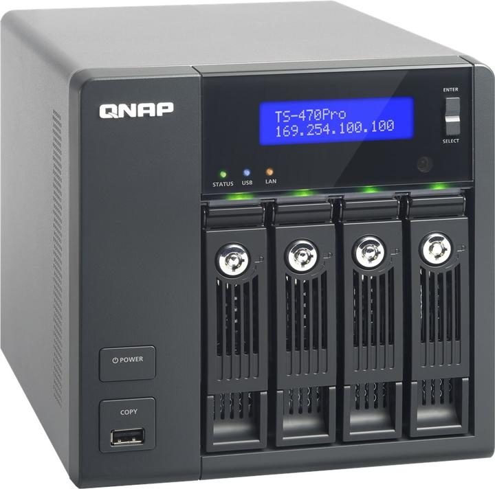 Produktbild QNAP TS-470 Pro - 24TB (4x6TB WD Red) (SP3, 3.20 GHz, 48 -Core)