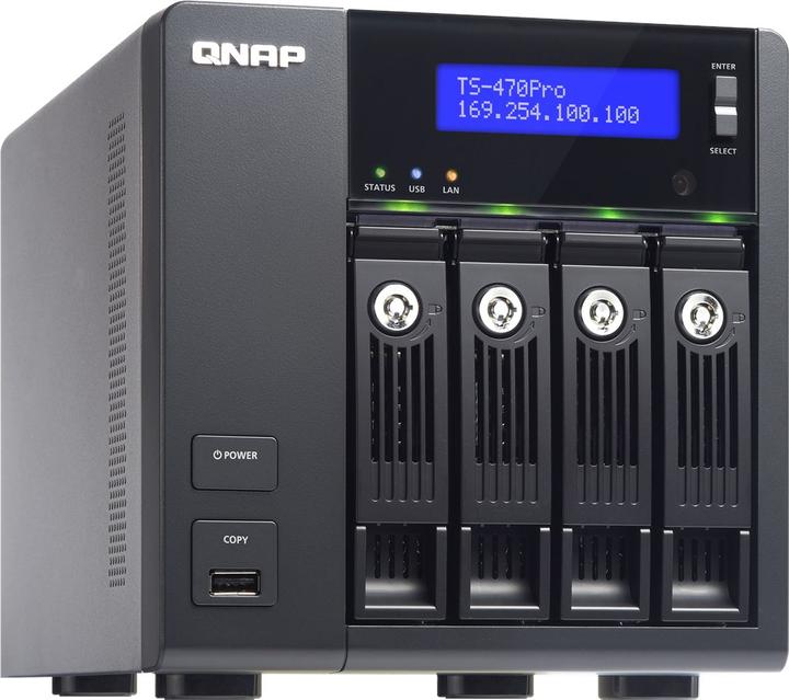 Produktbild QNAP TS-470 Pro - 24TB (4x6TB WD Red) (SP3, 3.20 GHz, 48 -Core)