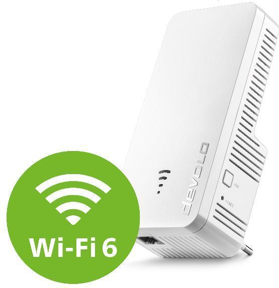 Image du produit Devolo WiFi 6 Repeater 3000, Répéteur WiFi -jusqu'à 3.000 Mbit/s, WiFi Mesh 6, Amplificateur WLAN, 1x Gi