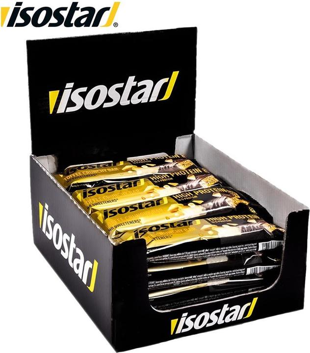 Produktbild Isostar Riegel High Protein 30% Toffee Crunchy Bar, 16 x 55g (Caramel, 16 Stk., 880 g)