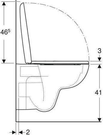 Productafbeelding Geberit Renova wandcloset, Rimfree met WC-zitting, wit 500801001